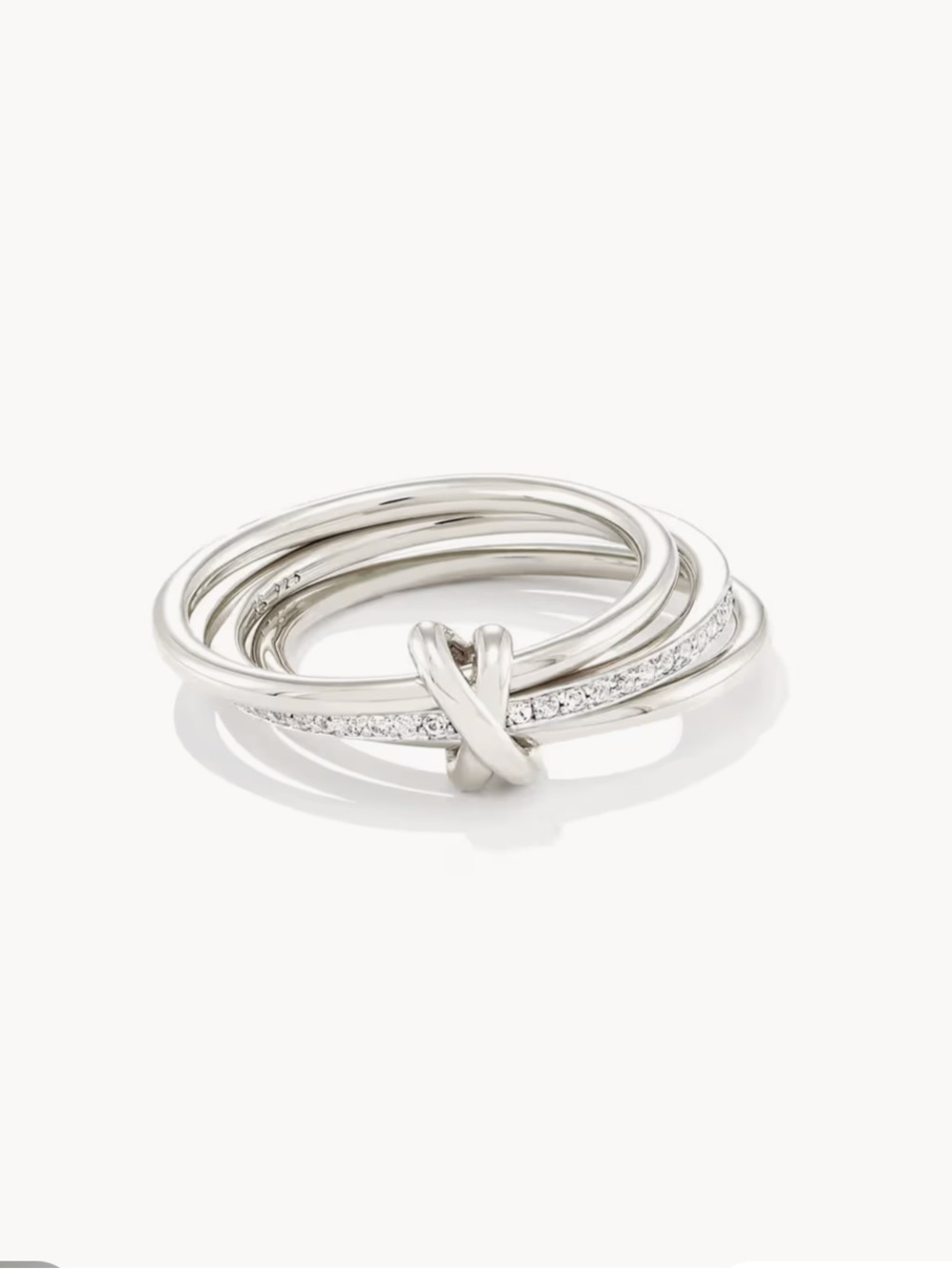 NWT Kendra Scott Tia Ring in White Sapphire